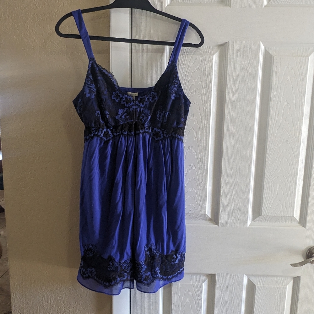 Soma Women's Cool Nights Soft Support Chemise, Size L, Purple/Black